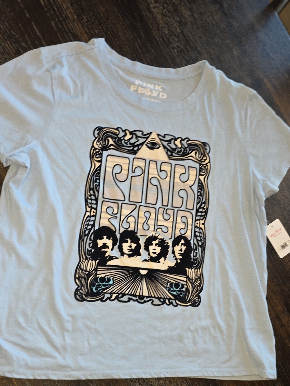 Lucky Brand Light Blue Pink Floyd Graphic Tee
